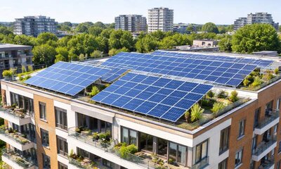Appartementen met zonnepanelen